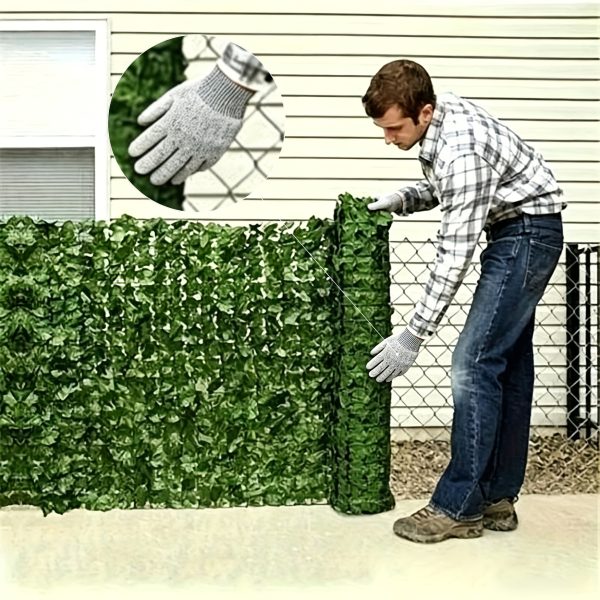 product-fancy-7f51c03c-86eb-4332-b222-372a9fc324e3 119 X 40 Inch Artificial Ivy for privacy Screen Realistic Faux Greenery Wall Panel For Outdoor Home Garden And Patio Decor Perfect For Privacy And Aesthetic Enhancement Including Work Gloves