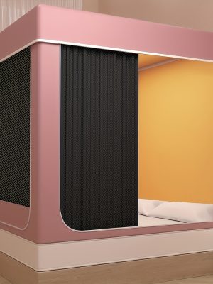 Bracket Set, Fully Enclosed Canopy Bed Curtain, Bed Frame Three-Piece Set
