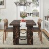 product-fancy-7f9c6b1f-5395-4f62-a144-a4a35f2aceb1 Modern Large Dining Table Suitable for 6-8 People - 71-Inch/6-Foot Rectangular Kitchen Table with Marble Tabletop, MDF &, Easy Assembly - Luxury Dinner Table for Family Meals & Entertaining