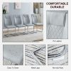 product-fancy-7fead5d7-6ea8-49b9-9d54-a6431428001d Modern PU Leather Dining Chairs Set of 4 - Light Gray/Dark Gray Suitable for Kitchen, Living Room & Dining Room, Foam Cushioned Seats, Cantilever Base with Anti-Slip Footpads, PVC-Coated Faux Leather Armless Chairs, Easy Assembly