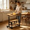 product-fancy-8004262b-dec4-4a09-b61f-dfef0e6d8f6e Portable Height Adjustable for artist Desk, Natural Wood Grain Surface with Anti-Slip Edge, Sturdy Metal Frame And Smooth Wheels, 2-Tier Storage for Art Supplies, Perfect for Drawing Painting Creation