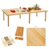 product-fancy-802239be-b5a9-481f-aacb-15e773fd08f4 Foldable Beach Picnic Table, 60-inch Low-profile Wooden Portable Bohemian Style Travel Picnic Table, Suitable for Picnics, Beach, BBQ, Camping, Parties, Outdoor Dining, Gardens, And Other Indoor And Outdoor Occasions