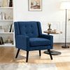 product-fancy-806d6727-6091-446a-90e3-9ec852c0ede2 Mid-Century Modern Tufted Accent Chair, Ergonomic Wingback Armchair with Detachable Armrests, Linen & Suede Fabric Lounge Chair for Living Room Bedroom Office