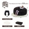 product-fancy-808d2bd1-4518-49fd-83bd-bed1bfc1d41e Enormous 6' Memory Foam Furniture Bean Bag (3 Gifts: U-Shaped Pillow, Blanket Pillow, 6-Foot Rug) - Big Sofa with Soft Microfiber Cover