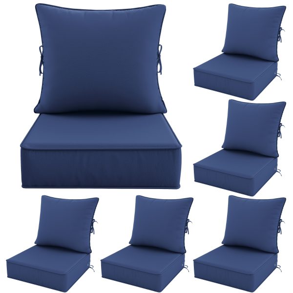 product-fancy-80cbca61-0fc2-4cac-97c1-b9ed2778859e Outdoor Cushion Set of 1pc/2pcs/4pcs/6pcs - Thick 35D High-Density Foam Cushions Measuring 24*24*6.5 Inches, Featuring Quick Rebound, High Durability, And Easy Cleaning, Suitable for Outdoor Furniture Like Sofas And Patio Chairs