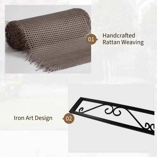 product-fancy-80d52a6e-c939-4fce-90c0-7e7dff444ee1 6-Foot Outdoor Privacy Barrier, Stylish Fence, Standalone Woven Rattan Partition for Patio, Balcony, Garden, Backyard, Deck, Porch, in Brown Color