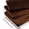 Modern Glass Coffee Table for Living Room Mid Century, Small Coffee Table Stylish Coffee Tables, Suitable for Bedroom Living Room Reception Office Tables (Walnut/Brown, Medium)