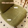 product-fancy-8124cbc4-3697-4b74-9fa3-a691204d9191 Cute Accent Chair with Solid Wood Legs, Velvet Living Room Chair with Soft Cushion, Cozy Bedroom Chair, Comfy Armless Reading Chair for Apartment, Waiting Room, Balcony