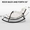 product-fancy-8147b53b-f30b-42b9-a01b-85fa16c24531 Outdoor & Indoor Oversized Rocking Chairs, Modern Metal Lounge Rocking Chair with Thick Cushions, High Back Rocker Chair for Living Room, Patio, Porch, Garden, Backyard