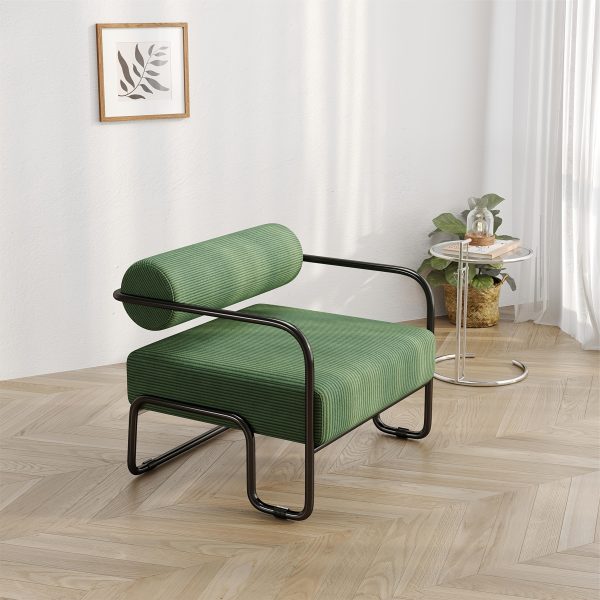 product-fancy-817dd523-1dd1-4658-a81a-f2c8377443c2 27"L Living Room Iron Sofa Chair, Lazy Individual Chair, Balcony Leisure Chair, Modern, Small Space