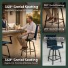 product-fancy-81d51c72-6120-4806-a169-5faf7dd93fc5 Outdoor High-Back Rotating Dining Chair (2pcs Set/ 4pcs Set, All-Weather 360° Rotating High-Backed Outdoor Patio Dining Chair, Forged Carbon Steel Fabric Patio Chair Set, Suitable for Patios, Lawns And Gardens (Blue/Black/Brown/Grey))