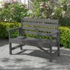 product-fancy-827d075e-a242-4f75-88f5-d8c7df5873e7 51.5' Outdoor Bench Heavy Duty HDPE Garden Bench for Patio, Park, Porch & Backyard Comfortable 2-Person Seating Rust-Free & All Weather Resistant