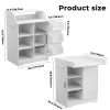 Foldable Baby Changing Station with 3 Drawers, White Diaper Table Organizer with Open Storage for Nursery