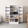 product-fancy-8305cb69-8f56-4094-a0ac-a39b0e3c7215 47" Freestanding Storage Cabinet with Adjustable Shelves, Multi-Sport Ball Storage with Large Drawer, Versatile Modern Cabinet for Dining Room, Bathroom, Living Room, Laundry, Sports Equipment Organizer, Basketball, Golf Balls Storage Box
