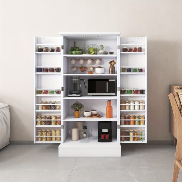 product-fancy-8305cb69-8f56-4094-a0ac-a39b0e3c7215 47" Freestanding Storage Cabinet with Adjustable Shelves, Multi-Sport Ball Storage with Large Drawer, Versatile Modern Cabinet for Dining Room, Bathroom, Living Room, Laundry, Sports Equipment Organizer, Basketball, Golf Balls Storage Box