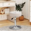 ACEQLYT Adjustable Vanity Stool, Faux Leather Vanity Chair For Makeup Room Bedroom, Round Makeup Chair Ottoman, Sturdy, Rust-Resistant And Easy To Assemble