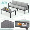 product-fancy-8430d21b-9cec-4379-a80d-cb6a4f5dd380 YODOLLA Aluminum Outdoor Furniture Collection, Contemporary Patio Set Including Coffee Table, 7pcs Conversation Set with Cushions for Balcony, Porch, And Lawn