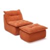 product-fancy-843f567c-6840-4a6d-9808-6d048da2683c MCQ Single Recliner Chair with Footrest - 62.2-inch Foam Floor Lounger, Boneless Modern Bean Bag Sofa Suitable for Bedroom or Living Room, Cloud Bed for, No Assembly Required, Space-Saving
