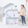 product-fancy-847a462c-f7a1-4b0f-a30d-5c7b98cf8bd1 Wooden 3-Tier Doll House Bookshelf, White Kids Toys Storage Organizer, All-Season Playroom Nursery Shelves, Ideal Gift for Ages 3-8, Boys & Girls Bedroom Decor