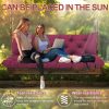product-fancy-84a3da9b-4e0b-45fd-b78b-537e86d7fa91 3-Seater Waterproof Outdoor Porch Swing Cushion with Backrest - Suitable for Outdoor Furniture, Thick 5" Cushion, Machine Washable Suitable for Patio Bench, Garden Swing Chair, Backyard Cushions for Poolside and Deck