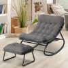 product-fancy-84ed0a7f-89ae-4c0d-80a1-acf228406a05 Oversized Rocking Chair with Cushion • Comfy Egg Glider Rocking Chairs Indoor with Footrest • Outdoor Patio Lounge Chair Rocker Chairs for Living Room Bedroom Balcony Porch
