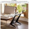 product-fancy-84ed26e0-7195-44c4-a76d-0f535c014c8c Black Z-Shaped End Table Featuring a Glass Top And Magazine Holder, Perfect As a Retro Accent Table Or a Small Coffee Table with Storage for Your Living Room Or Bedroom
