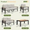 product-fancy-850fd380-a28a-4c6b-ab67-54ba05d8f8ef Aluminum Outdoor Patio Furniture Set with Upgraded Cushions And Armrests, Perfect for Backyard, Garden And Poolside Relaxation