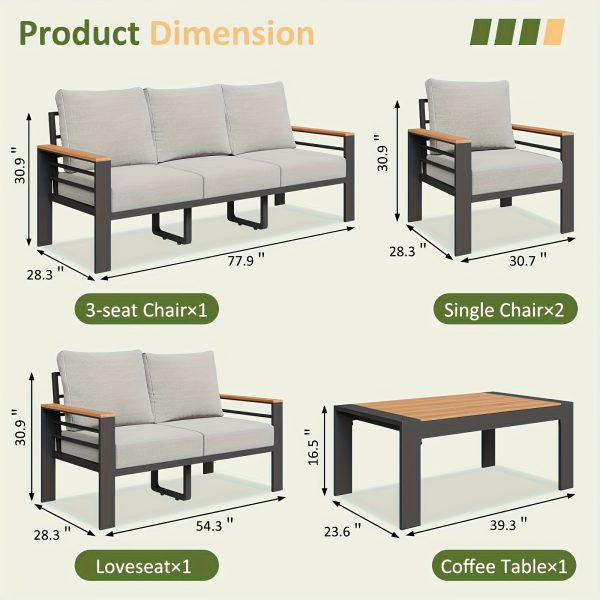product-fancy-850fd380-a28a-4c6b-ab67-54ba05d8f8ef Aluminum Outdoor Patio Furniture Set with Upgraded Cushions And Armrests, Perfect for Backyard, Garden And Poolside Relaxation