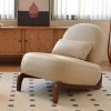 product-fancy-8517cb23-d247-4571-a5fe-266e1f83ef43 Cute Accent Chair with Solid Wood Legs, Velvet Living Room Chair with Soft Cushion, Cozy Bedroom Chair, Comfy Armless Reading Chair for Apartment, Waiting Room, Balcony