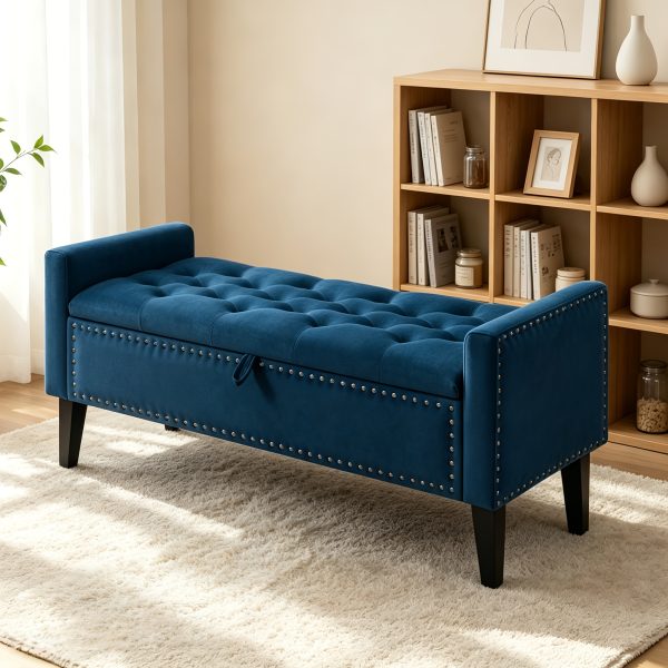 product-fancy-8531c7f0-e4e2-467a-844c-dd84256400b5 46.9" Storage Ottoman, Upholstered Bed Bench with Storage, End of Bed Ottoman
