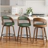 product-fancy-8552d326-f00b-4480-875c-8a6eb79a1090 3/4pcs Bar Stool Set: Luxurious Faux Leather, Swivel And Armless Kitchen Counter Stools with Thickened Cushion And Back Support, Designed for Kitchen Islands And Bar Counters