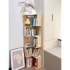 product-fancy-8575621b-0595-4070-92df-28995c8d4242 Full Solid Wood Corner Bookshelf, No Paint No Formaldehyde, Space-Saving Storage Shelf, 3/4/5 Tier Rustic Corner Bookcase, Stable Standing Bookcase for Bedroom Living Room Home Decor, Easy Assembly