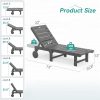 product-fancy-857cacdb-5497-4ad0-b1c0-f132e941e509 Chaise Lounge Chair Outdoor, HDPS Material, Outdoor Pool Lounge Chairs with 5-Position Backrest, Patio Lounge Chair with Wheels for Outside, Poolside, Beach