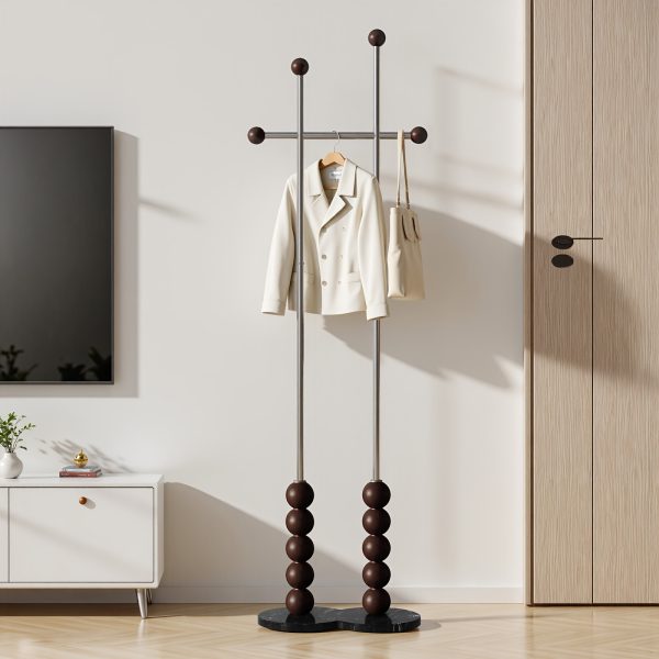 product-fancy-85914b82-6376-451e-994d-5a444a1cde77 Metal Freestanding Coat Rack with Stainless Steel Double Rods & Marble Base, Hanging Clothes Rack for Entryway, Hallway, Bedroom, Living Room, Hallway Organizer, Entryway Storage, Contemporary Furniture, Modern Coat Hanger, Durable Construction, Highquality Materials, Freestanding Hanger, Versatile Organizer, Apartment Living, Interior Decorators