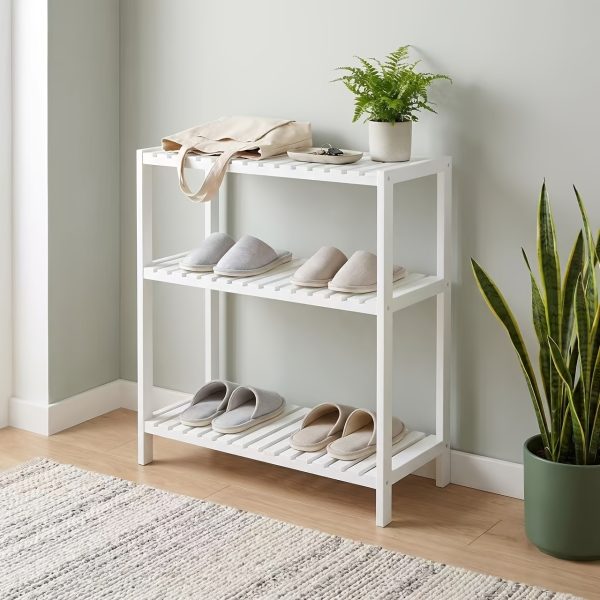 product-fancy-859abd91-3117-4f71-b40b-16d888f16d52 Ladder Shelf, 3-Tier Shelf Stand, Display with Wide Storage Display Stand, Multifunction Standing Organizer Shelf for Home Office And Kitchen