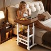 product-fancy-85bff13b-f7c3-4d70-92ad-53e475d885d5 Mobile Nightstand with Wheels, Height Adjustable Bedside Table with Storage Shelf, Rolling Side End Table for Bedroom, Dorm, Living Room, Easy Assembly& Space-Saving Caster Table for Small Spaces.