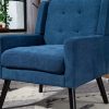 product-fancy-85ea63e8-941f-4cb9-80b4-600a8acdd3b8 Mid-Century Modern Tufted Accent Chair, Ergonomic Wingback Armchair with Detachable Armrests, Linen & Suede Fabric Lounge Chair for Living Room Bedroom Office
