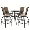 product-fancy-85ec6738-1c50-47f6-b0b3-476a763273e1 2/3/5pcs Patio Bar Set, 360° Swivel Bar Stools, Outdoor Bistro Furniture with High-Density Textilene Fabric & Heavy Duty Metal Frame, High Top Table And Chair Set for Balcony, Poolside, Garden & Backyard