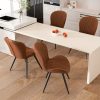 product-fancy-862ca57c-fe02-4299-a872-503cfb18223e Set Of 2/4 Dining Chairs - Boucle Upholstered Kitchen Chairs with Curved Backrest & Metal Legs - Mid Century Modern Round Dining Room Chairs for Vanity, Living Room