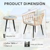 product-fancy-868bde68-de2a-4f5a-9624-35a14804361f Rattan Patio Bistro Set | Outdoor Balcony Furniture, Table and Chair Set, Suitable for Porch Backyard Patio, Yellow/Beige