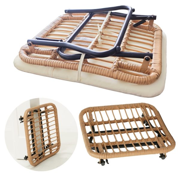 product-fancy-86dbfa33-cabe-4cf7-b3ea-0430e00559d4 TAPPIO Outdoor Wicker Footrest Set Of 2, Patio Rattan Ottoman Foot Stool Comfortable Outdoor Furniture Footstool Perfect for Relaxation In Garden Or Balcony Stylish Design Versatile Use In Any Outdoor Space