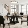 product-fancy-86f3079b-a28d-4edd-874e-321e01a7f03c 47 Inch Farmhouse Dining Table, Rustic Round Dinner Table for 4, Ideal for Home Dining Room And Living Room, Offering A Countrified Touch to Your Decor