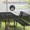 product-fancy-87034ed8-96c3-4198-8a72-205ea907de25 6-Person Outdoor Round Iron Picnic Table with Built-in Bench and Umbrella Hole, Suitable for Gardens, Courtyards, Patios, Lawns, Etc.