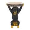 product-fancy-8773fbc2-17df-4ac8-b602-26087a3fc7a5 22.17"H Black Dog Side Table Pedestal End Table Stool, MGO Dog Statue Hand Painted Sculpture for Home, Office, Living Room & Outdoor Decor
