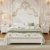 product-fancy-879bbc9a-3482-4d50-bcf6-3adfdb7cfaf8 BELLEMAVE Queen Size Platform Bed Frame With Headboard, Wooden Slat Support, No Box Spring Needed, Easy Assembly, Sturdy Structure, Bedroom Furniture With Classic Vintage Design, White