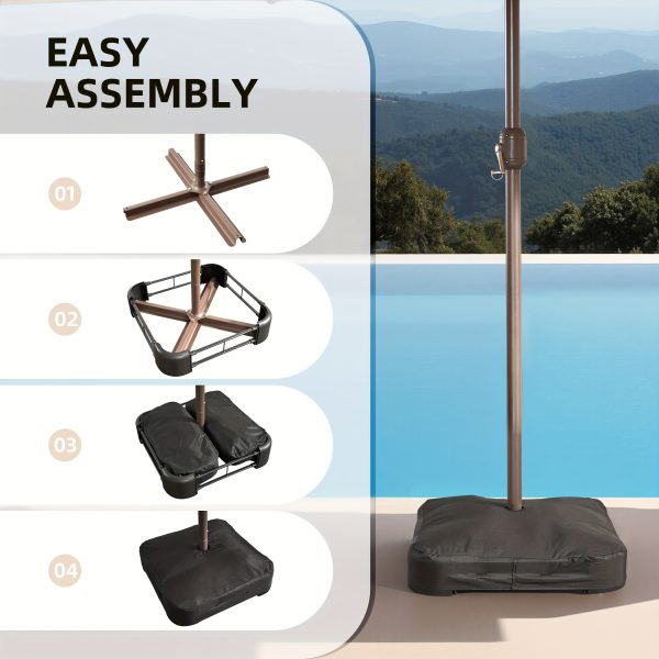 product-fancy-87c54a18-d711-478c-93c7-600c3f72985e 15ft Double Sided Patio Umbrella With 36 Solar LED Lights, 8Hr Auto-Illumination, Commercial-Grade Wind-Resistant Steel Frame & Premium Polyester Fabric, Outdoor Oversized Market Table Umbrella - 12 Heavy Duty Ribs (Base Included)