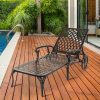 product-fancy-87cbd3a5-cf4d-45a1-86a4-77d84e3ddc19 75.98*25.39*36.61inch Backrest Adjustable Courtyard Cast Aluminum Lying Bed Bench Bronze