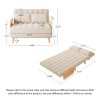 product-fancy-87e610f9-f380-4f20-bdc8-10bf15f8ac34 1 Modern Cotton And Linen Convertible Sofa Bed with 5 Adjustable Backs, Adjustable Height Pillows - Living Room Recliner, Single Or Double Use, Living Room Furniture Sofa | Neutral Home Decor | Wood Frame Sofa (Beige/Coffee)
