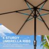 product-fancy-882647e8-a392-4467-88b0-e595850be74e 9FT Outdoor Patio Umbrella, Market Table Umbrella with Crank & 6 Sturdy Ribs, UV Protection Windproof, Pool Umbrella Perfect for Deck, Backyard, Lawn And Garden