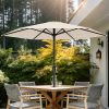 product-fancy-8837b6c1-6425-448c-aa4c-ae861cb4aae6 9FT Outdoor Patio Umbrella, Market Table Umbrella with Crank & 6 Sturdy Ribs, UV Protection Windproof, Pool Umbrella Perfect for Deck, Backyard, Lawn And Garden